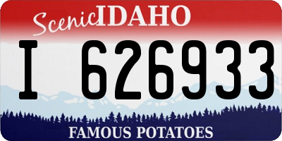 ID license plate I626933
