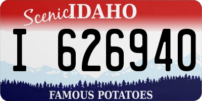 ID license plate I626940