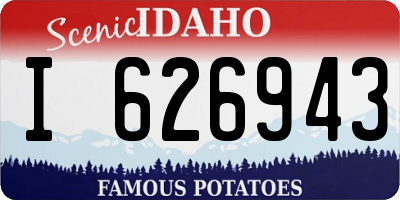 ID license plate I626943