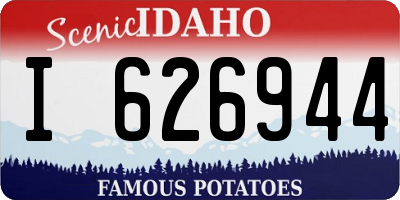 ID license plate I626944