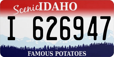 ID license plate I626947