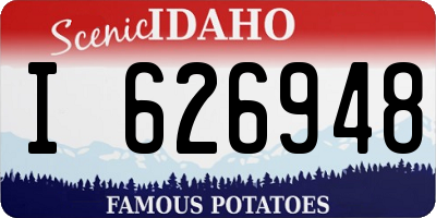 ID license plate I626948