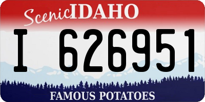 ID license plate I626951