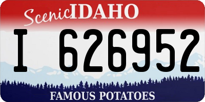 ID license plate I626952