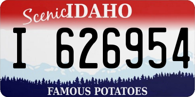 ID license plate I626954