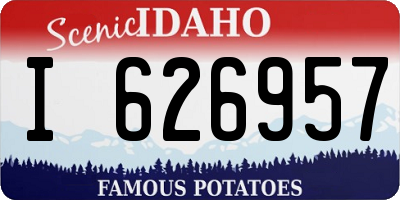ID license plate I626957