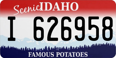 ID license plate I626958