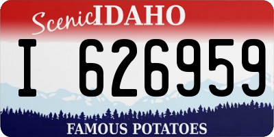 ID license plate I626959