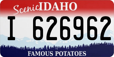 ID license plate I626962