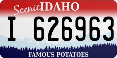ID license plate I626963