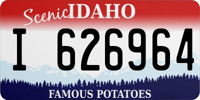 ID license plate I626964