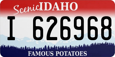 ID license plate I626968