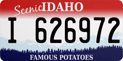 ID license plate I626972