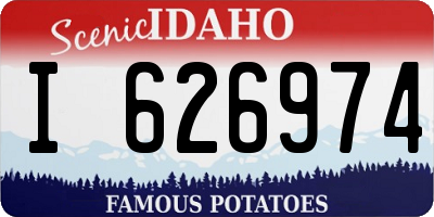ID license plate I626974
