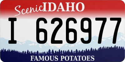 ID license plate I626977