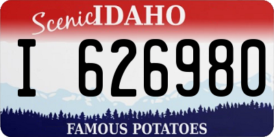 ID license plate I626980