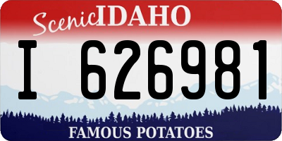 ID license plate I626981