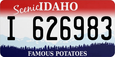 ID license plate I626983