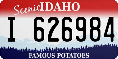 ID license plate I626984