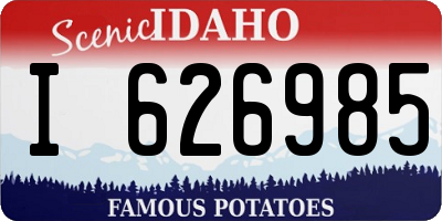 ID license plate I626985