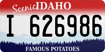 ID license plate I626986