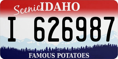 ID license plate I626987