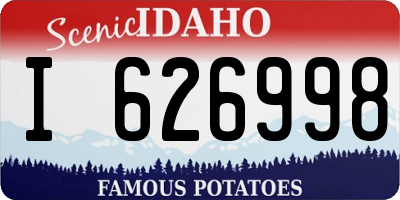 ID license plate I626998