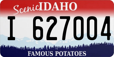 ID license plate I627004