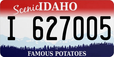 ID license plate I627005