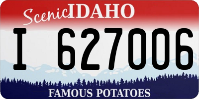 ID license plate I627006