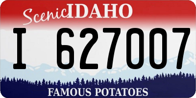ID license plate I627007