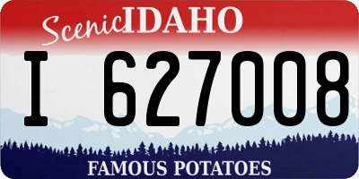 ID license plate I627008