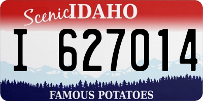 ID license plate I627014
