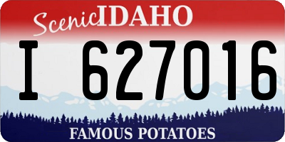 ID license plate I627016