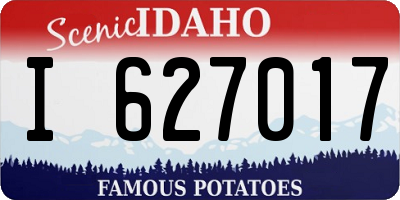ID license plate I627017