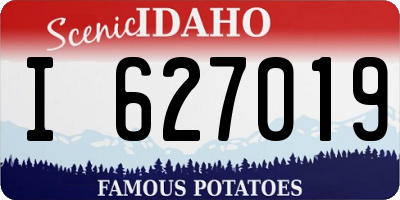 ID license plate I627019