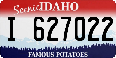 ID license plate I627022