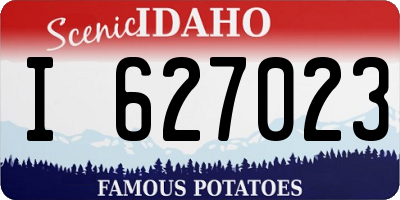 ID license plate I627023