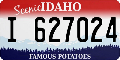 ID license plate I627024