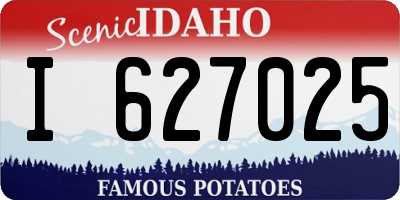 ID license plate I627025
