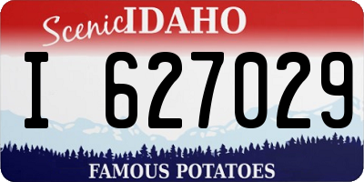 ID license plate I627029