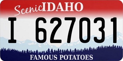 ID license plate I627031