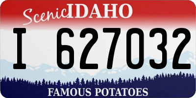 ID license plate I627032