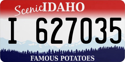 ID license plate I627035