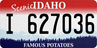 ID license plate I627036