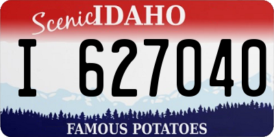 ID license plate I627040