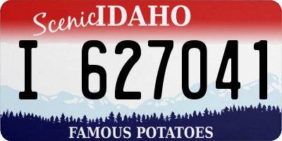 ID license plate I627041