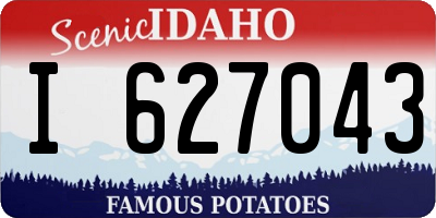 ID license plate I627043