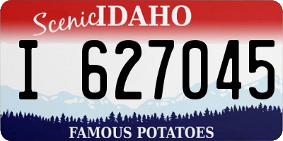 ID license plate I627045