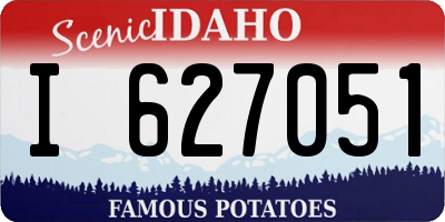 ID license plate I627051